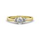 1 - Gemma 1.25 ctw GIA Certified Natural Diamond Oval Cut (7x5 mm) and Lab Grown Diamond Trellis Three Stone Engagement Ring 