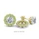 1 - Serena 0.88 ctw (2.00 mm) Round Peridot Jackets Earrings 