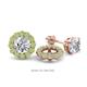 1 - Serena 0.88 ctw (2.00 mm) Round Peridot Jackets Earrings 