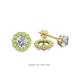1 - Serena 0.66 ctw (2.00 mm) Round Peridot Jackets Earrings 