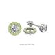 1 - Serena 0.66 ctw (2.00 mm) Round Peridot Jackets Earrings 