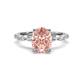 1 - Laila 2.13 ctw Morganite Oval Shape (9x7 mm) Hidden Halo Engagement Ring 