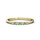 1 - Reina 2.00 mm Peridot and Diamond 7 Stone Wedding Band 