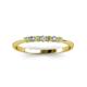 5 - Reina 2.00 mm Peridot and Diamond 7 Stone Wedding Band 