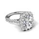 3 - Jazmine 4.14 ctw IGI Certified Lab Grown Diamond Antique Cushion Shape (9x7 mm) accented Lab Grown Diamond  Engagement Ring 