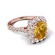 3 - Jazmine 3.62 ctw Citrine Antique Cushion Shape (9x7 mm) accented Lab Grown Diamond  Engagement Ring 