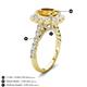 5 - Jazmine 3.62 ctw Citrine Antique Cushion Shape (9x7 mm) accented Lab Grown Diamond  Engagement Ring 