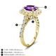 5 - Jazmine 3.62 ctw Amethyst Antique Cushion Shape (9x7 mm) accented Lab Grown Diamond  Engagement Ring 