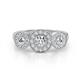 1 - Rocco 0.76 ctw Lab Grown Diamond (4 mm) Three Stone accented Lab Grown Diamond Engagement Ring 
