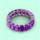 3 - Victoria 6x4 mm Emerald Cut Amethyst Eternity Band 