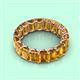 3 - Victoria 6x4 mm Emerald Cut Citrine Eternity Band 