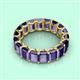 3 - Victoria 6x4 mm Emerald Cut Iolite Eternity Band 