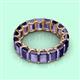 3 - Victoria 6x4 mm Emerald Cut Iolite Eternity Band 