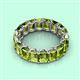 3 - Victoria 6x4 mm Emerald Cut Peridot Eternity Band 