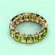 3 - Victoria 6x4 mm Emerald Cut Peridot Eternity Band 