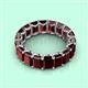 3 - Victoria 6x4 mm Emerald Cut Red Garnet Eternity Band 