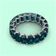 3 - Victoria 6x4 mm Emerald Cut London Blue Topaz Eternity Band 