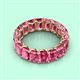 3 - Victoria 6x4 mm Emerald Cut Pink Tourmaline Eternity Band 