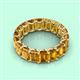 3 - Victoria 6x4 mm Emerald Cut Citrine Eternity Band 