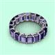 3 - Victoria 6x4 mm Emerald Cut Iolite Eternity Band 