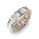 3 - Victoria 6x4 mm Emerald Cut Diamond Eternity Band 