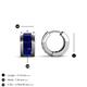 4 - Kira Fine Unseen Collection 1.56 ctw Blue Sapphire Baguette Shape Channel Set Hoop Earrings 