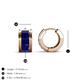 4 - Kira Fine Unseen Collection 1.56 ctw Blue Sapphire Baguette Shape Channel Set Hoop Earrings 