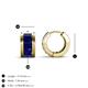 4 - Kira Fine Unseen Collection 1.56 ctw Blue Sapphire Baguette Shape Channel Set Hoop Earrings 