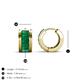 4 - Kira Fine Unseen Collection 1.22 ctw Emerald Baguette Shape (3.8x2.0 mm) Channel Set Hoop Earrings 