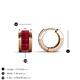 4 - Kira Fine Unseen Collection 1.57 ctw Ruby Baguette Shape Channel Set Hoop Earrings 