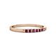 2 - Abila 0.39 ctw (2.00 mm) Princess Cut Rhodolite Garnet 7 Stone Wedding Band 