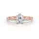 1 - Kiara 0.85 ctw IGI Certified Lab Grown Diamond Pear Shape (7x5 mm) Solitaire Plus accented Natural Diamond Engagement Ring 