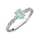 3 - Kiara 0.55 ctw Opal Pear Shape (7x5 mm) Solitaire Plus accented Natural Diamond Engagement Ring 