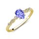 3 - Kiara 0.95 ctw Tanzanite Pear Shape (7x5 mm) Solitaire Plus accented Natural Diamond Engagement Ring 