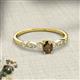 2 - Kiara 0.66 ctw Smoky Quartz Oval Shape (6x4 mm) Solitaire Plus accented Natural Diamond Engagement Ring 