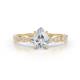 1 - Kiara 1.00 ctw GIA Certified Natural Diamond Pear Shape (7x5 mm) Solitaire Plus accented Natural Diamond Engagement Ring 