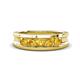 1 - Aaron 0.40 ctw Citrine 5 Stone Men Wedding Band (5 mm) 