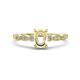 1 - Kiara Semi Mount Solitaire Plus accented Natural Diamond Engagement Ring 