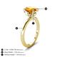 5 - Abena 1.76 ctw Citrine Oval Shape (9x7 mm) with Prong Studded Side Natural Diamond Solitaire Plus Engagement Ring 