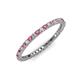 3 - Ellen 1.70 mm Pink Tourmaline and Lab Grown Diamond Eternity Band 
