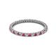 4 - Ellen 1.70 mm Pink Tourmaline and Lab Grown Diamond Eternity Band 