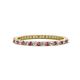 1 - Ellen 1.70 mm Pink Tourmaline and Lab Grown Diamond Eternity Band 