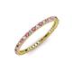 3 - Ellen 1.70 mm Pink Tourmaline and Lab Grown Diamond Eternity Band 