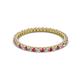 4 - Ellen 1.70 mm Pink Tourmaline and Lab Grown Diamond Eternity Band 