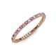 3 - Ellen 1.70 mm Pink Tourmaline and Lab Grown Diamond Eternity Band 