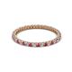 4 - Ellen 1.70 mm Pink Tourmaline and Lab Grown Diamond Eternity Band 