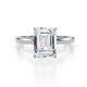 1 - Abena 2.56 ctw IGI Certified Lab Grown Diamond Emerald Shape (9x7 mm) with Prong Studded Natural Diamond Solitaire Plus Engagement Ring 