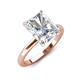 4 - Abena 2.56 ctw IGI Certified Lab Grown Diamond Radiant Shape (9x7 mm) with Prong Studded Natural Diamond Solitaire Plus Engagement Ring 