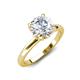 5 - Abena 1.06 ctw IGI Certified Lab Grown Diamond (6.50 mm) with Prong Studded Natural Diamond Solitaire Plus Engagement Ring 