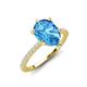 3 - Aisha 2.01 ctw Blue Topaz (9x6 mm) Pear Shape Hidden Halo accented Lab Grown Diamond Women Engagement ring